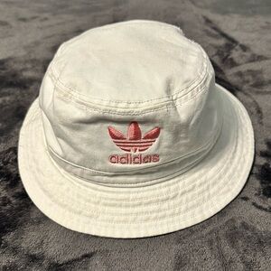White Adidas Originals Bucket Hat